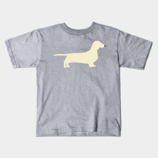 dachshund cream silhouette Kids T-Shirt